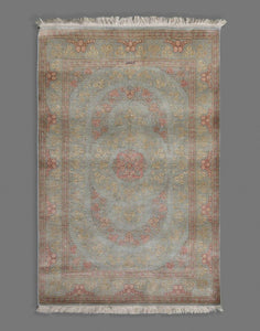 Persian Qum Zanjan Fine Pure Silk Carpet