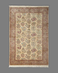 Fine Zanjan Qum Carpet Pure Silk