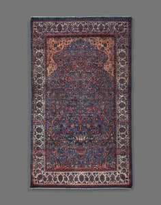 A Rare Pair of Persian Kashan Pure Kork Wool Carpet