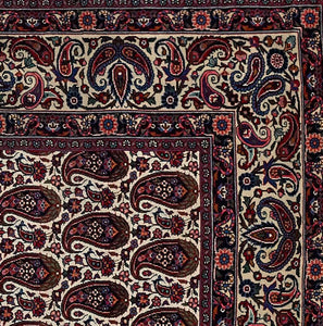 Sarouk Persian Rug Boteh | Kork Wool Fine Cashmere