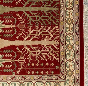 Fine Qum Wool and Silk Carpet